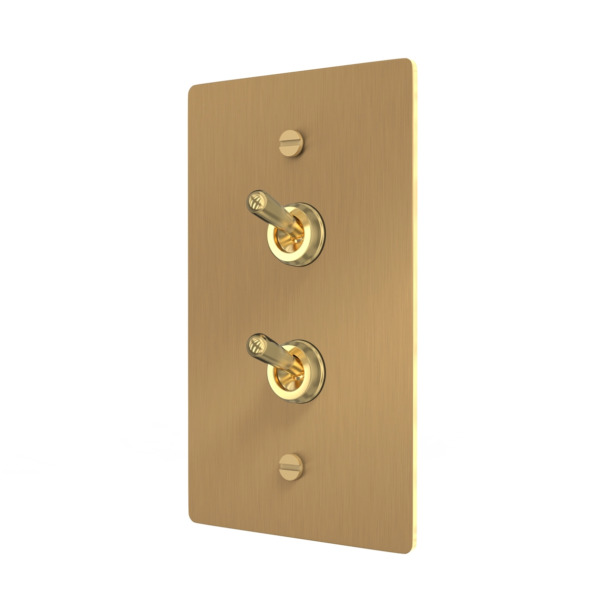 Brass Retro Double Toggle Switch