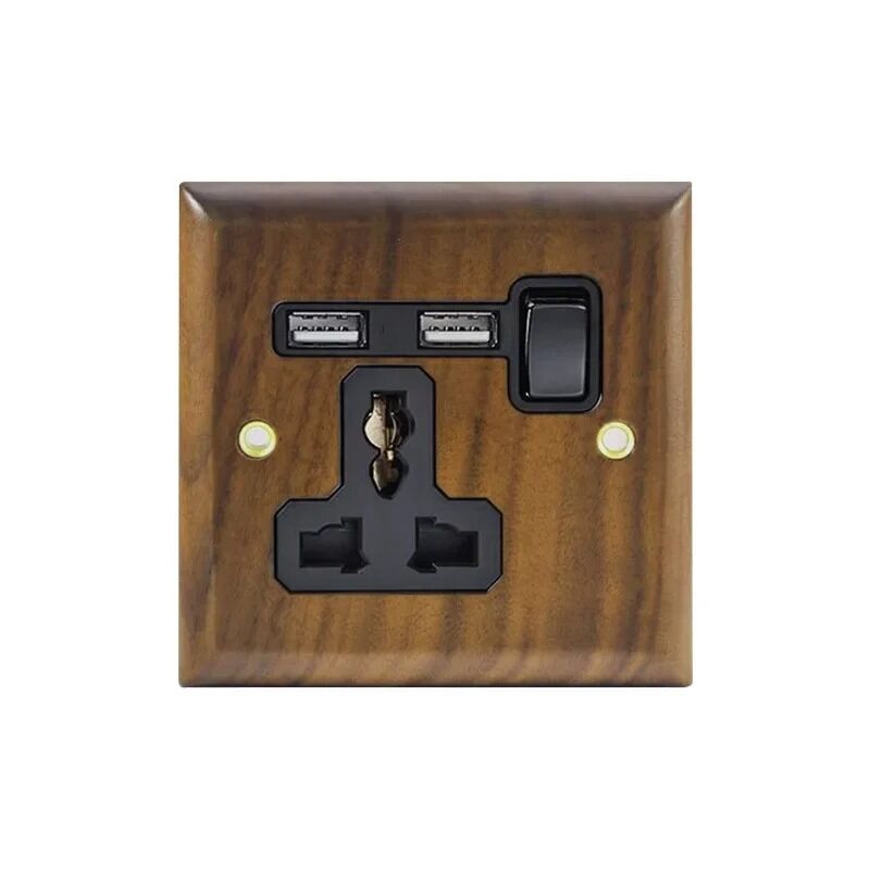 Wooden Toggle Light Switch with Antique Brass Knob - Image 19